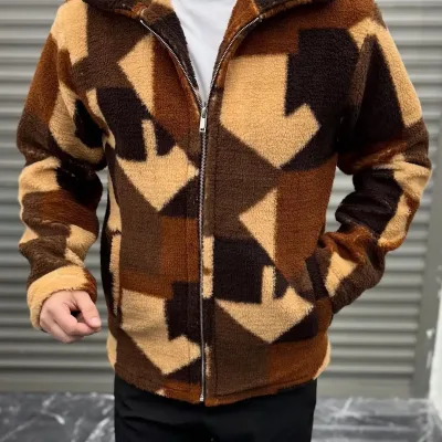 Veste Sherpa Motif Structuré