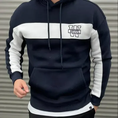 Hoodie Ligne Contrastée