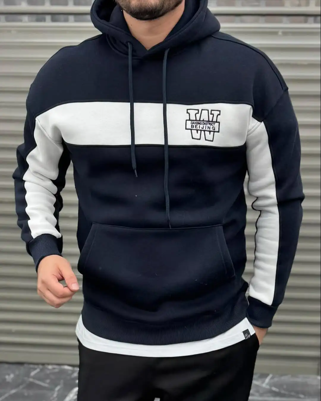 Hoodie Ligne Contrastée Hoodie Ligne Contrastée